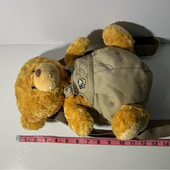 Aurora Backpack Buddies Plush Goldie Bear Toddler Backpack Adjustable Straps - Picture 7 of 8